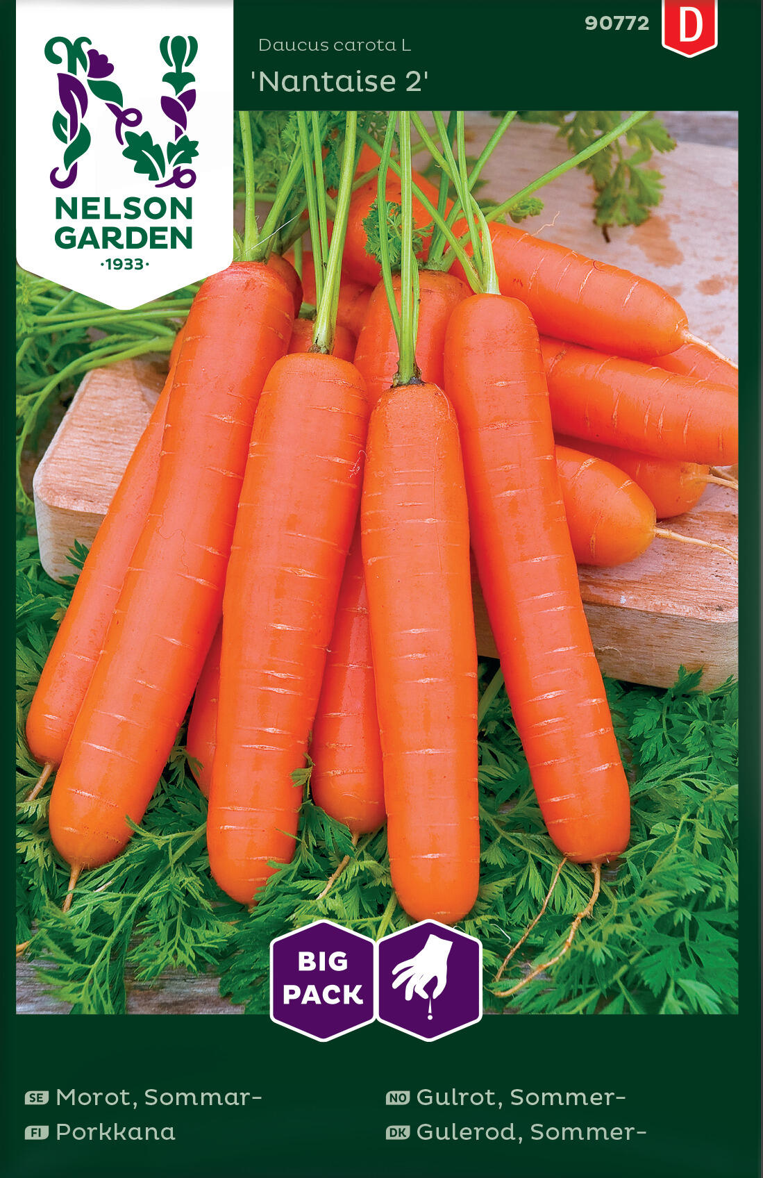 Sommergulrot 'Nantaise 2' - storpakke